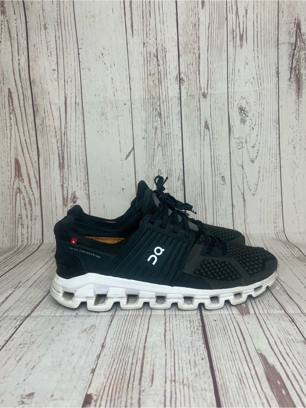 On Cloud Womens Cloudswift Black /Rock Running Shoes Sneakers Size 8.5